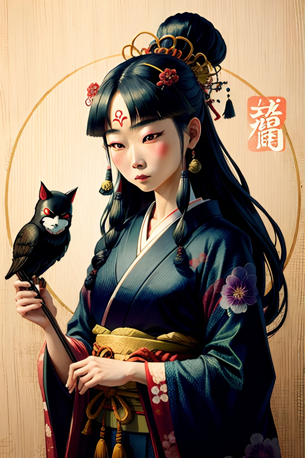 Japanese Yokai Kokukai Painting Style Heian-kyo All kinds of Japanese ghosts