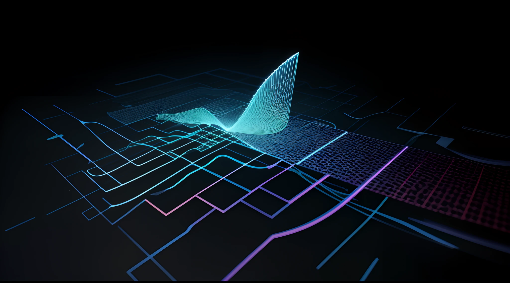 Engaging 3D visualization featuring stunning graphs、glinting
