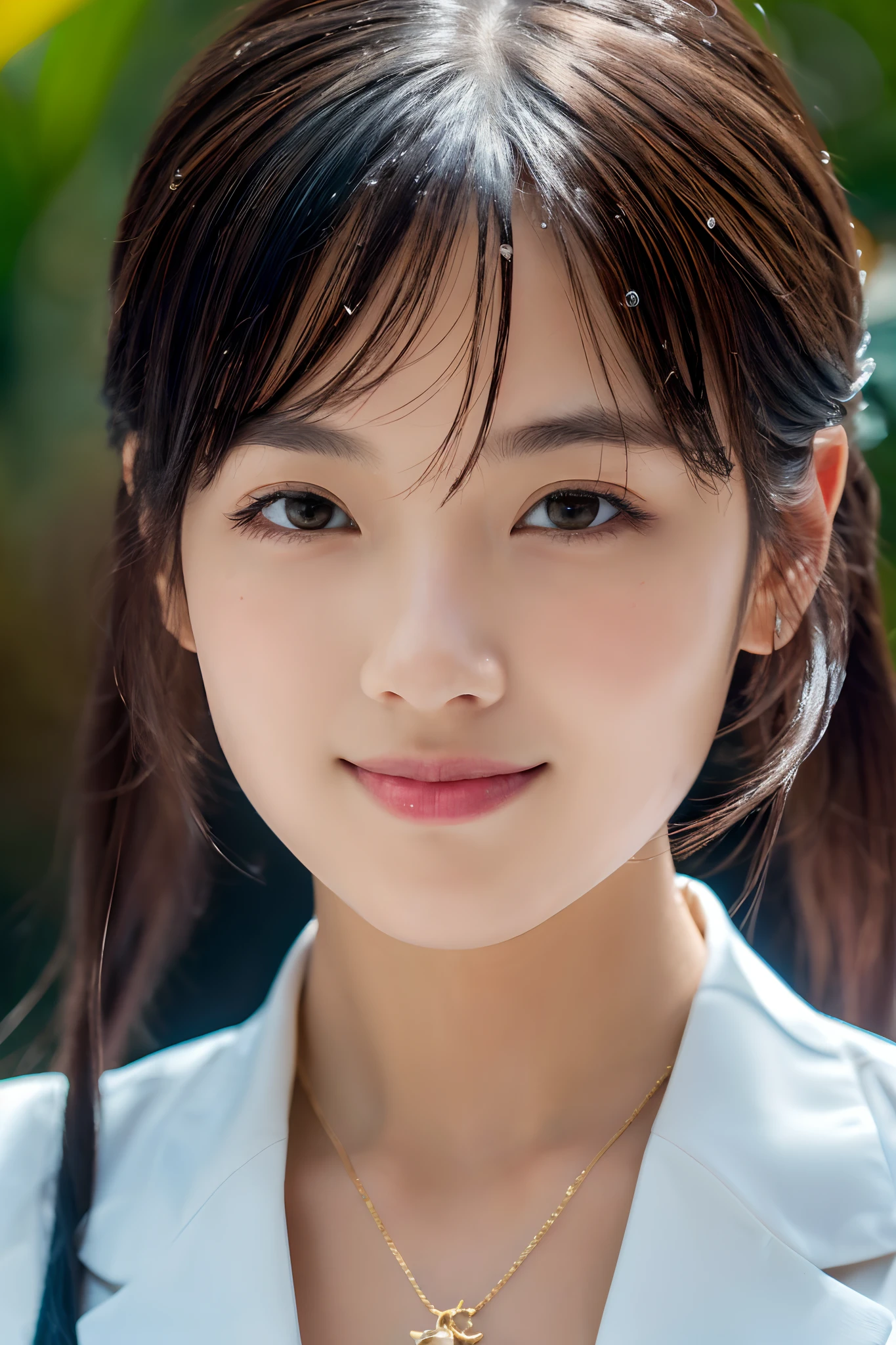 1 Girl, (Wearing a blouse:1.2), Beautiful Japanese actresses, (RAW Photos, Highest quality), (Realistic, Photorealistic:1.4), masterpiece, Very delicate and beautiful, Very detailed, 2k wallpaper, wonderful, finely, Very detailed CG Unity 8K 壁紙, Very detailedな, High resolution, Soft Light, Beautiful detailed girl, Very detailed目と顔, Beautiful and detailed nose, Beautiful and detailed, Cinema Lighting, break (Snowy night cityscape as background 1.3), City lights, Perfect Anatomy, Slender body, smile, Face the front completely, Looking at the camera