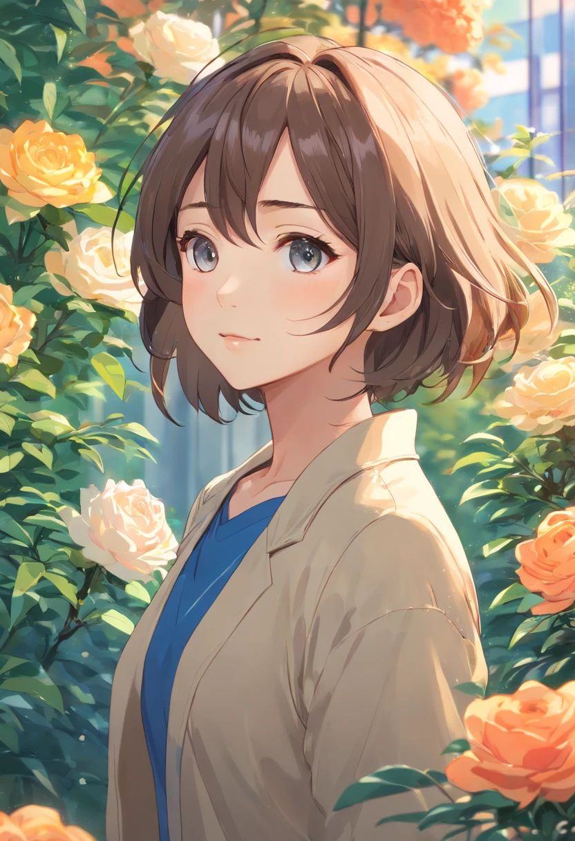 (insanely details, full bloom:1.5), ((Solo)), (Highest quality, (Colourful), (High sharpness), ((Detailed pupils)), With gray eyes, ((Painting:1.1)), (Digital painting:1.1), Detailed face and eyes,Masterpiece, Best quality, Highly detailed photo:1, 8K, tas...