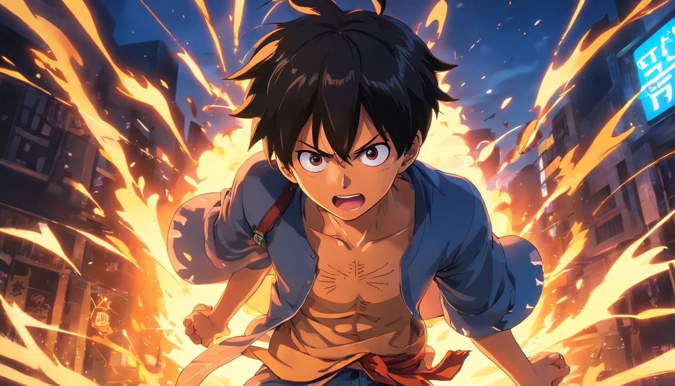 Design a gripping poster featuring Luffy from "One Piece" in a fit of rage. Capture the essence of his burning determination and unyielding spirit as he unleashes his wrath upon his enemies. Keep it short, bold, and intense to convey the raw power of Luffy's anger., Hypnotic, Androgynous, Gadgetpunk, face shot, Cinema4D rendering, Depth of field, Tapestry, black colors, Classical Realism, glow in the dark lighting, Hyper realistic, dramatic shadows, film noir style, 4k