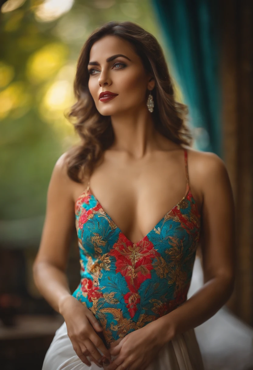 Woman showing breasts