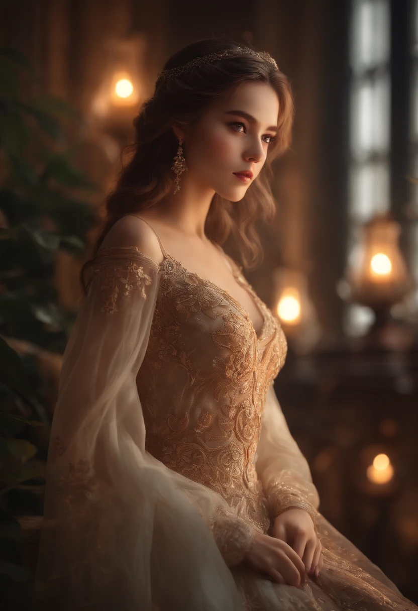 (best quality,highres,masterpiece:1.2),ultra-detailed,realistic,(HDR,UHD,studio lighting),professional,vivid colors,bokeh,portrait,woman, , soft,gentle lighting,warmth,serene,exquisite details,pure beauty,dreamlike,delicate skin,graceful,subtle emotions,flowing hair,artful composition,feminine,charming,impeccable craftsmanship,sublime,dazzling elegance,subdued tones,sublime beauty,sensual,ethereal,poetic,timeless,color harmony,subtle shadows,harmonious,peaceful setting,simply beautiful,natural,glowing,graceful pose,aesthetic simplicity