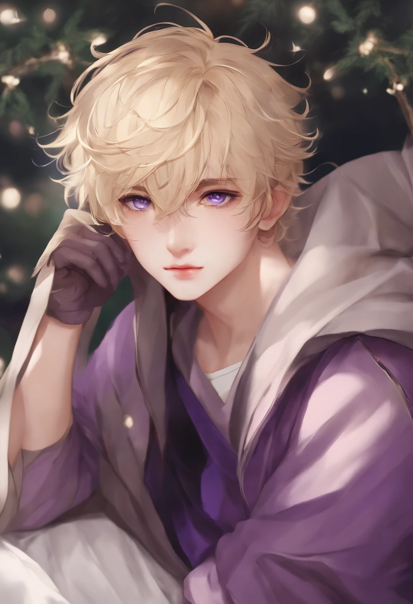 Boy Shota Blonde Purple Eyes