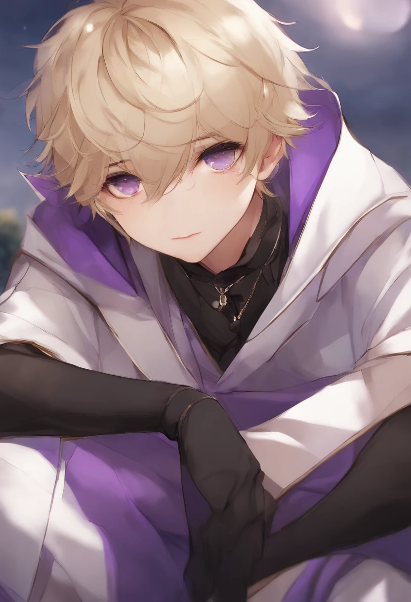 Boy Shota Blonde Purple Eyes