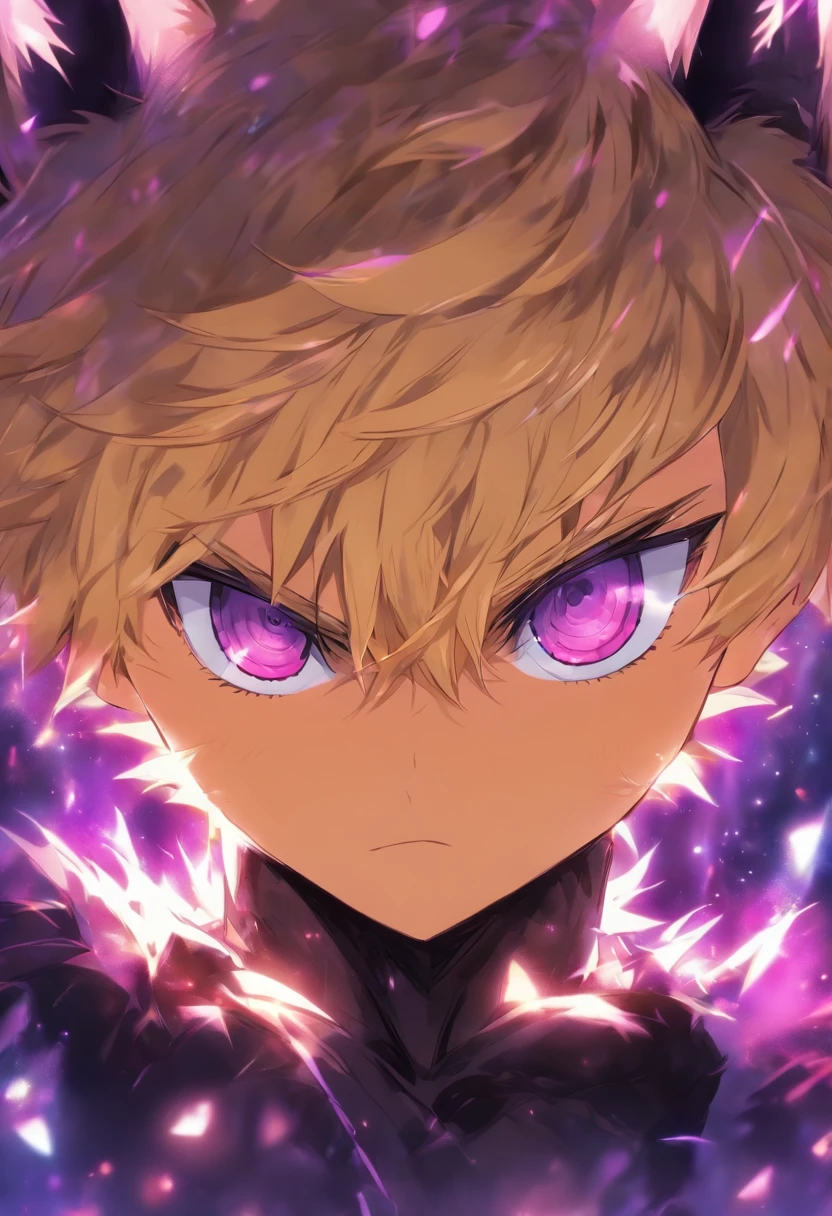 Boy Shota Purple Eyes Blonde Cat Ears
