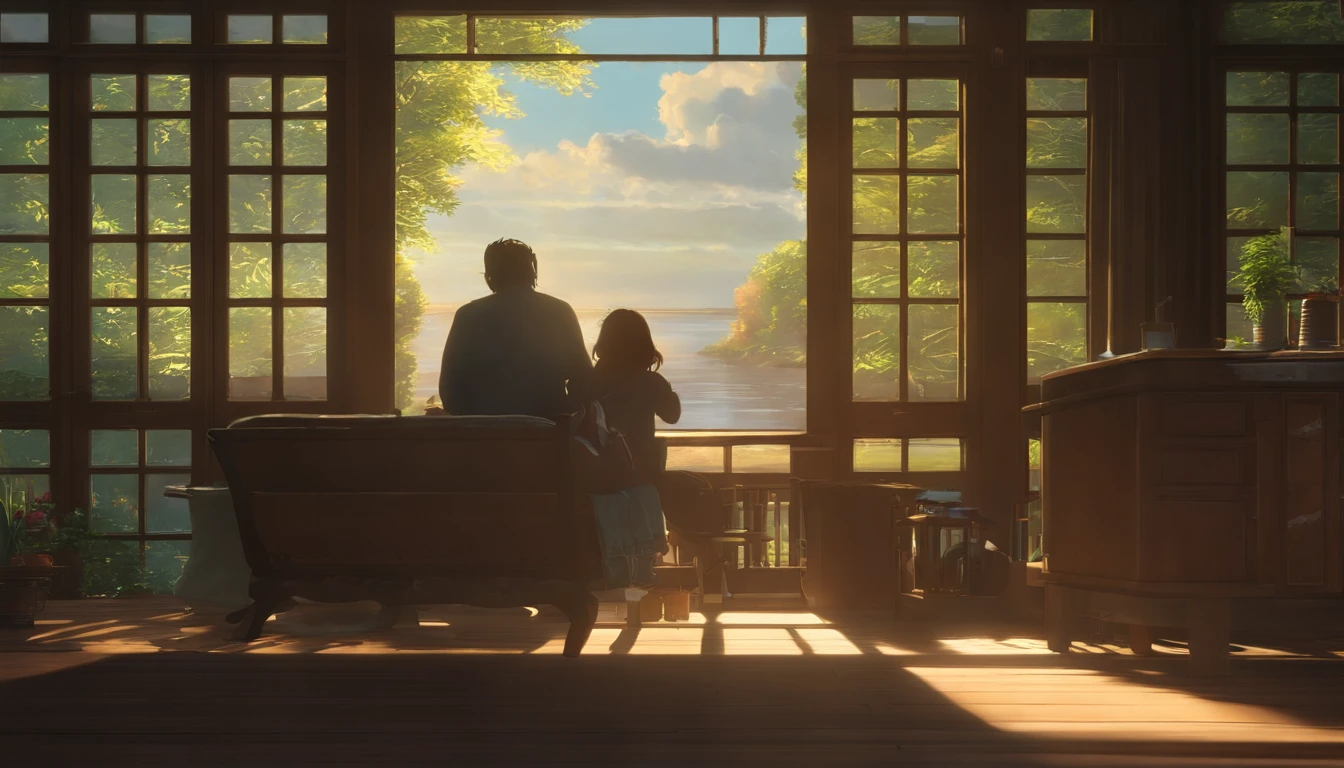 by makoto shinkai and ghibli studio, outlined silhouettes, Dramatic Lighting, Highly detailed, Incredible quality, Trending on ArtStation, masutepiece, 8K、nightfall、unmanned、bathhouse、a person、hot Water、chimney、fumo
