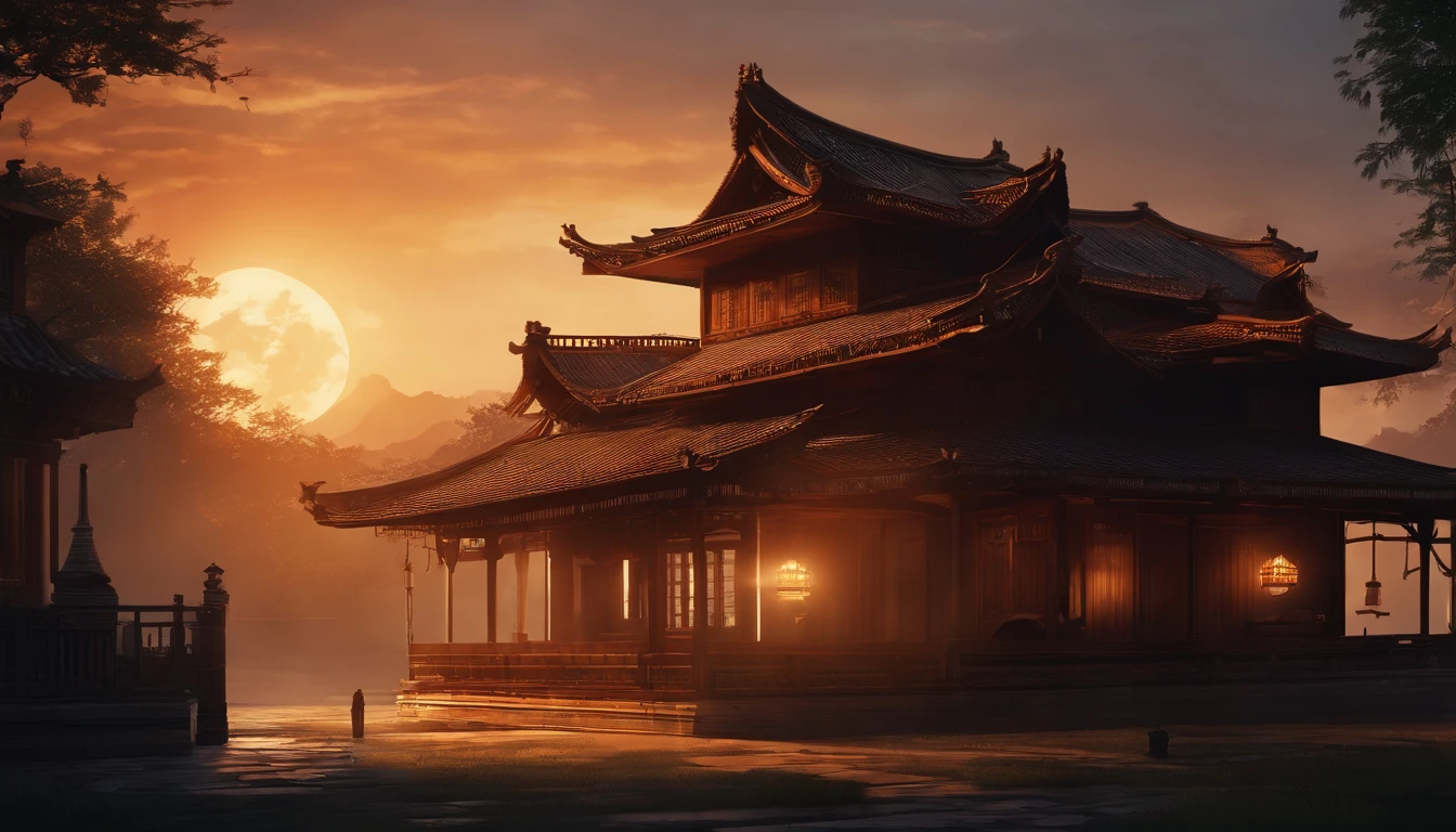 bathhouse, 吉卜力,outlined silhouettes, Bright background,Bright streetlight,goodwill,chimney,fumo,Residential Dramatic,writing, Highly detailed, Incredible quality, Trending on ArtStation, masutepiece