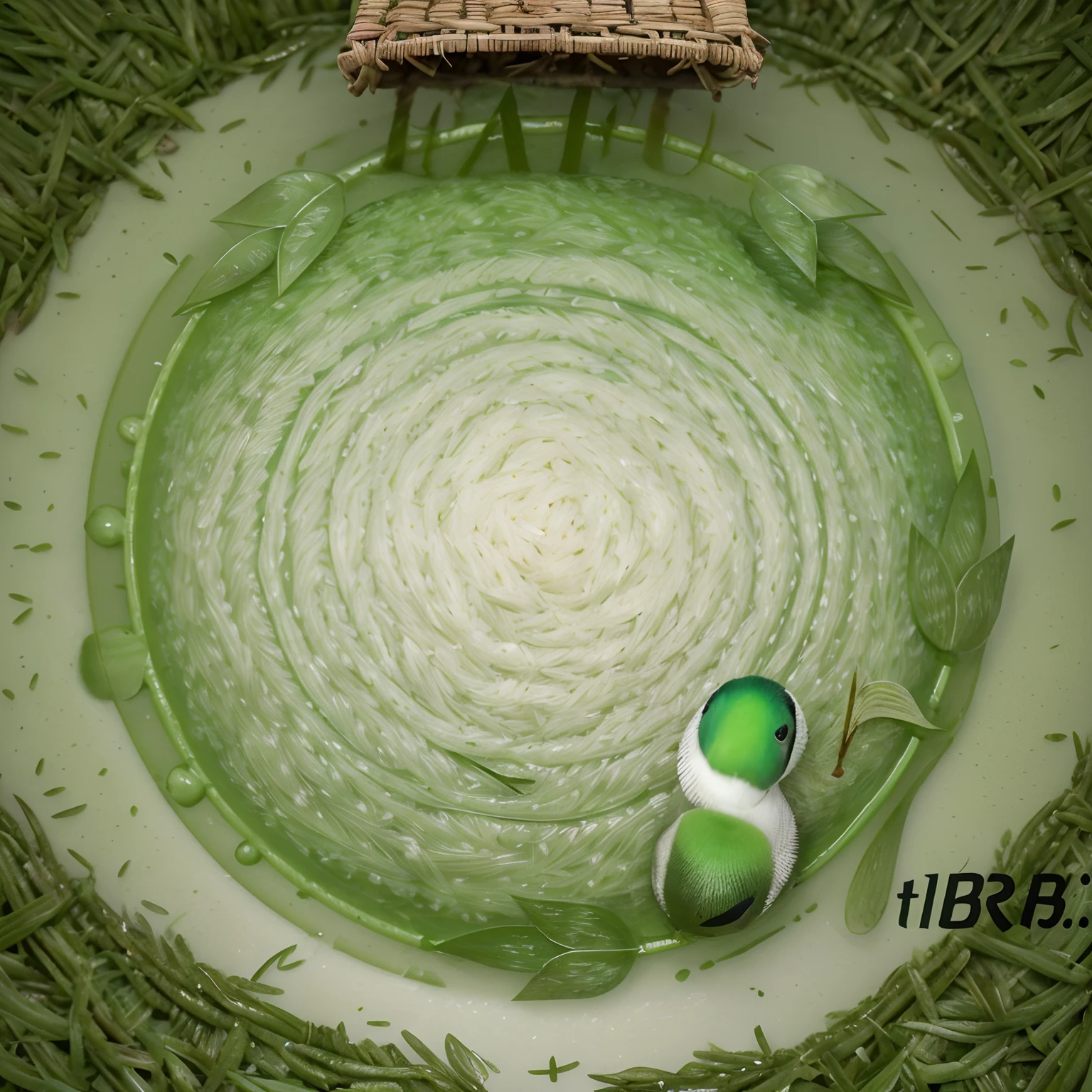 Green rice geese