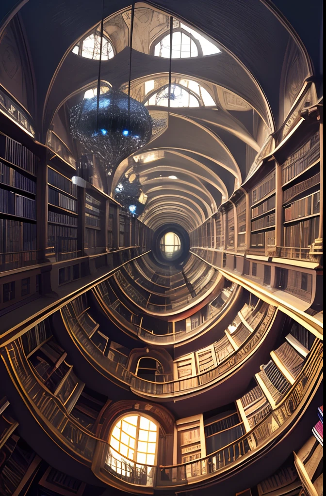 masterpiece, best quality
staring up infite climbing celestial library spiraling towards light, books, spirals, escher, dark souls, bloodborne fantastical, magical library, gradient, fantasy, trending artstation, fractals, ornate, matte painting --ar 1:3 --q 0.5