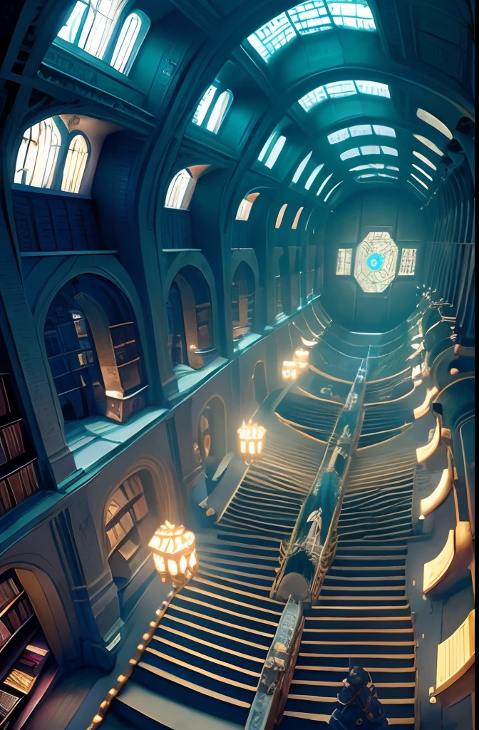 masterpiece, best quality
staring up infite climbing celestial library spiraling towards light, books, spirals, escher, dark souls, bloodborne fantastical, magical library, gradient, fantasy, trending artstation, fractals, ornate, matte painting --ar 1:3 --q 0.5