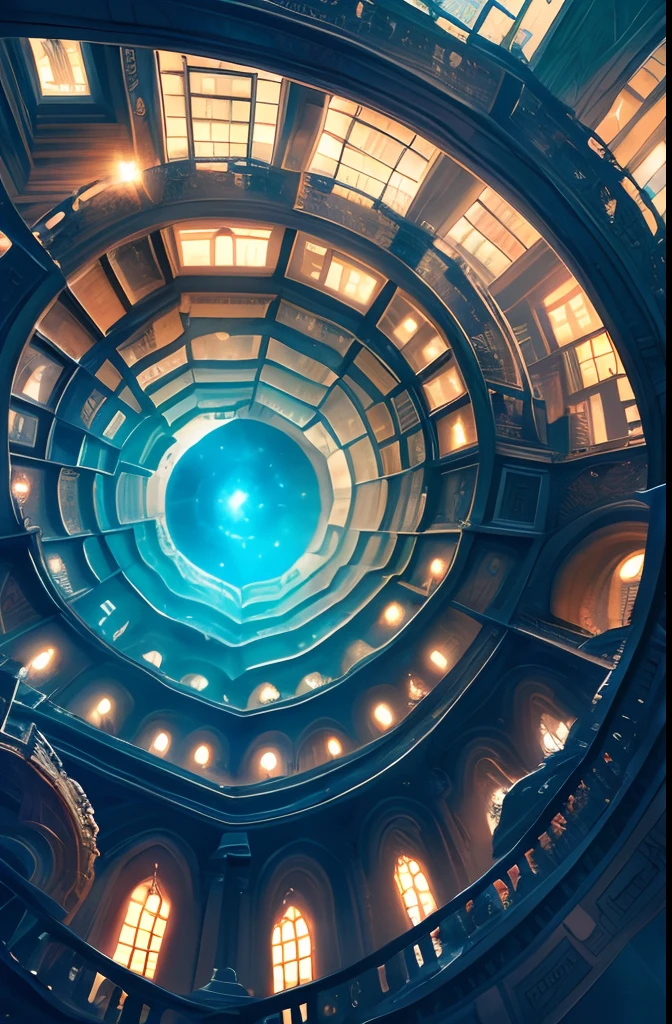 masterpiece, best quality
staring up infite climbing celestial library spiraling towards light, books, spirals, escher, dark souls, bloodborne fantastical, magical library, gradient, fantasy, trending artstation, fractals, ornate, matte painting --ar 1:3 --q 0.5