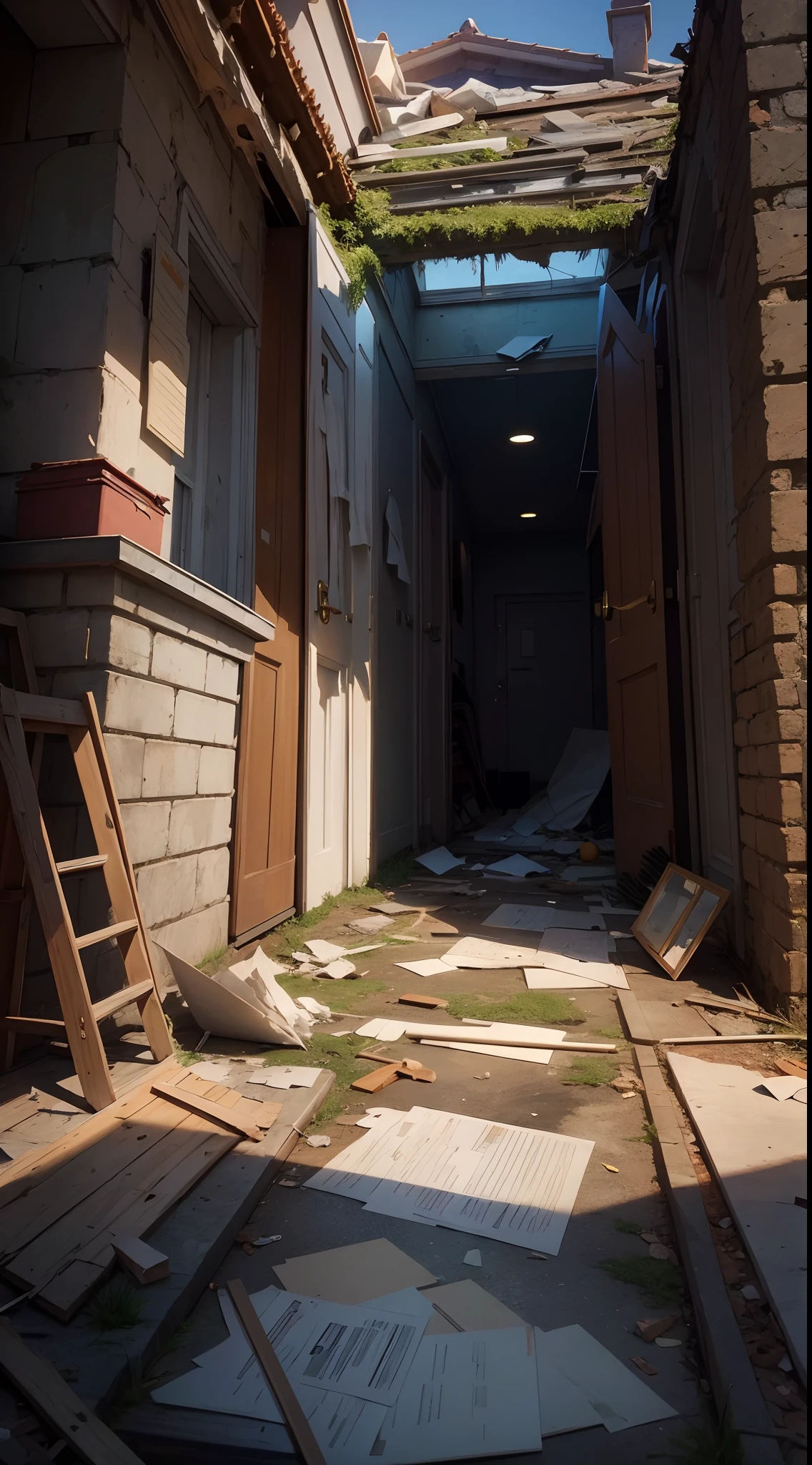 Masterpiece, late afternoon, damaged,