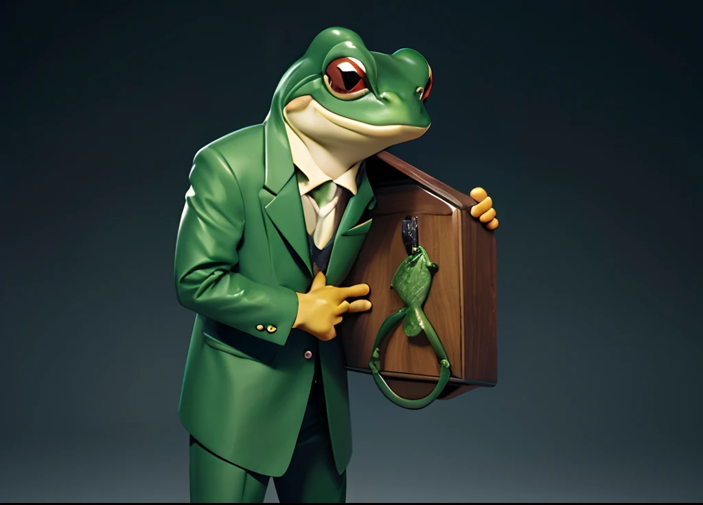 “((Anthropomorphic frogs:1.5),(hand gun:1.2),(Cannabis tree leaf tattoo:1.3),(cigars:1.1),(whiskey:1.1),(Hotel sofa:1.1),(Light smoke ethereal atmosphere:1.2))”