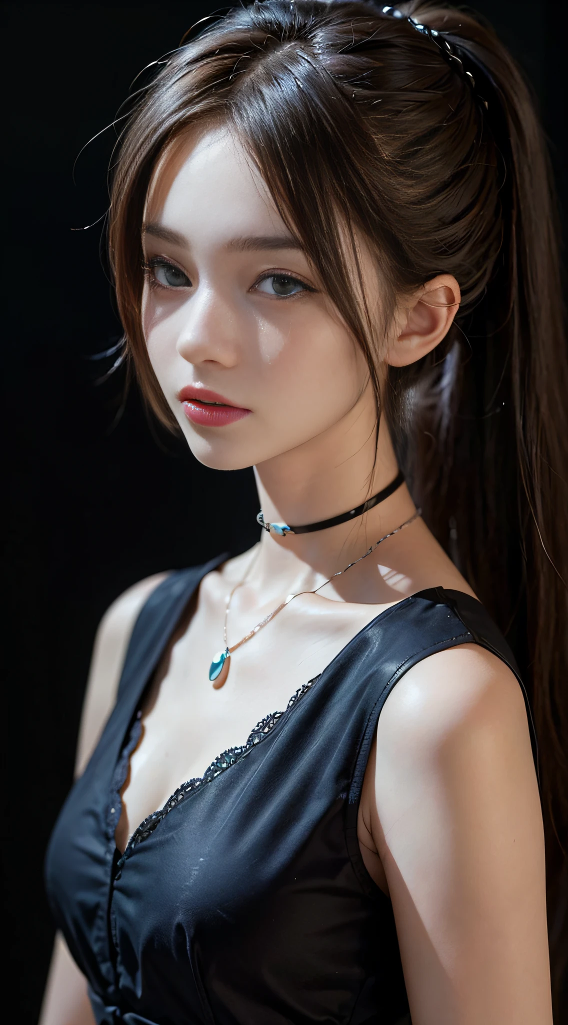 Realistic style,8K picture quality,Very detailed, Delicate face, Realistic style的照片, Stock Photography , rich and colorful, Surreal, Realistic textures, Dramatic Lighting, Distiller 800 (8K, original photo, Better quality, masterpiece: 1.2), Very detailed, (Extremely delicate skin: 1.2), 8K Ultra HD, SLR camera, Soft Light, high quality, 冰冻Queen, Queen, snow castle,Blue pupils,Apply red lipstick,Very delicate tattoo design,Jewelry,