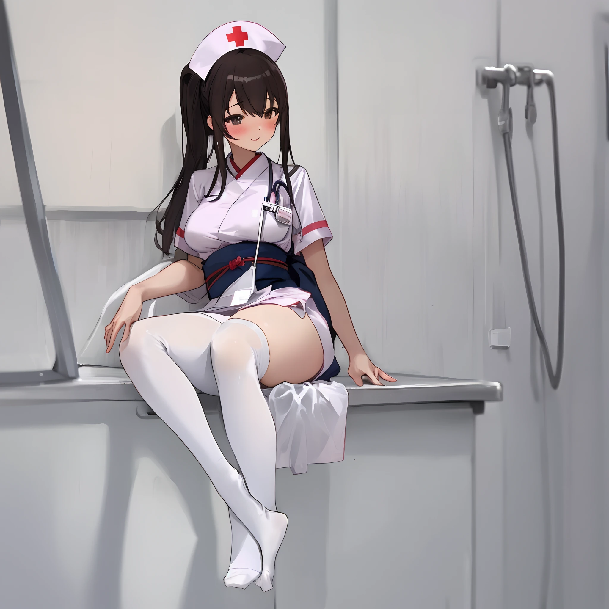 source_anime,score_9, score_8_up, score_7_up, score_6_up, score_5_up, rating_safe,
(girl:1.5),(long hair,delicate detailed black eyes, nice outfit,bangs,nurse, sitting), (close up,waist)
<lora:backgroundsetXL:0.6>background, bath room,