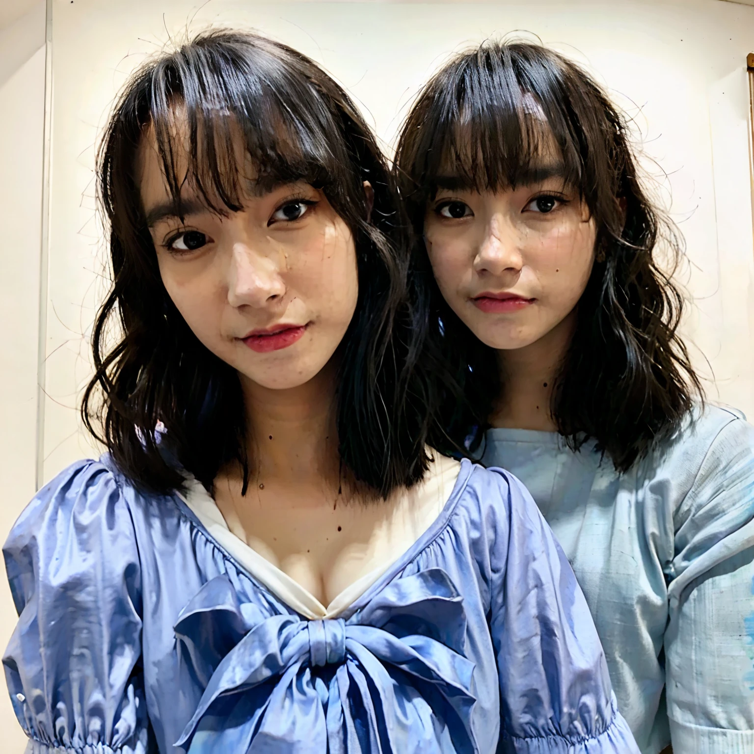 ((Night, Realistic Light, Best Quality, 8K, Masterpiece: 1.3)), 1girl, Slim Beauty: 1.4, Abs: 1.1, (Brown hair, Big breasts: 1.3), Bathroom, Delicate eyes, Double eyelids, white skin,