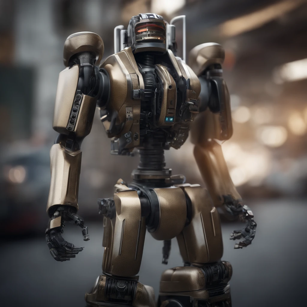 Album cover, masterpiece, super High-resolution, detailed background, workplace on making robot
