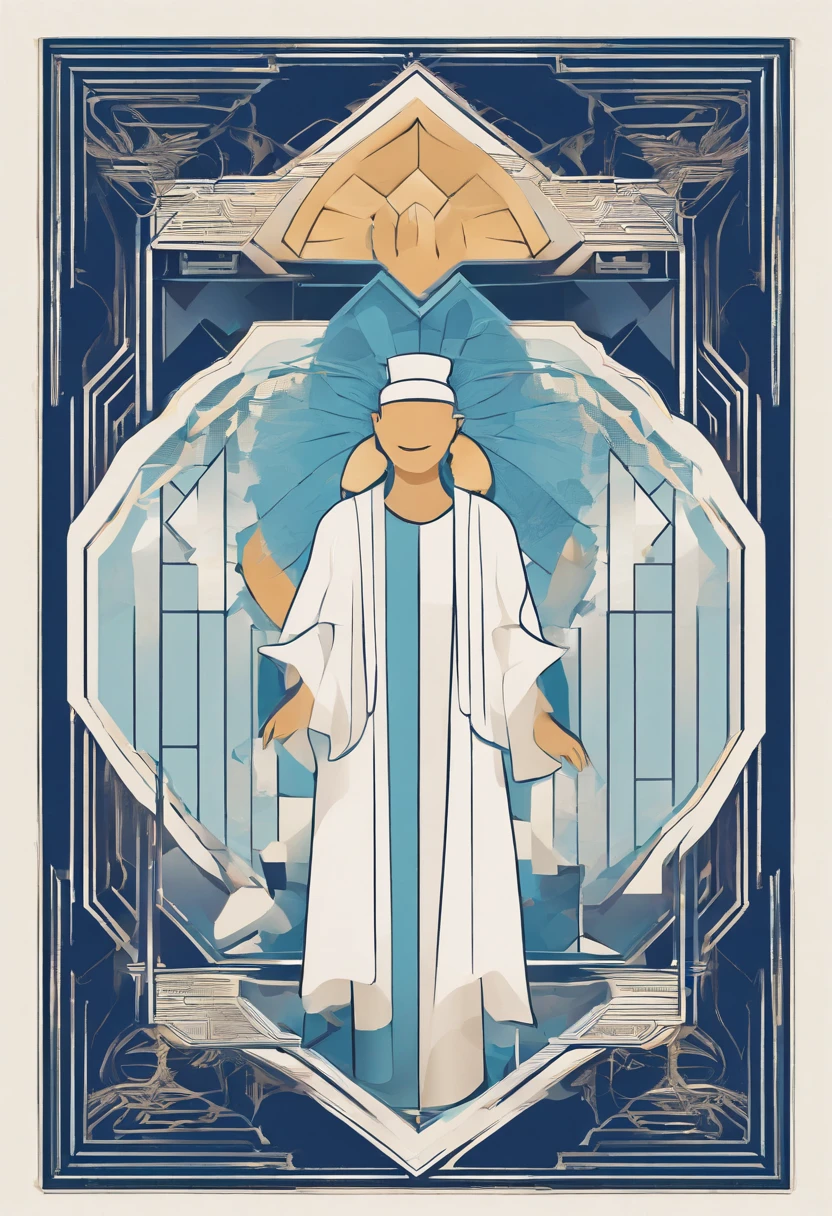 shape:hexagon
color:deep blues、white
Center pattern:Nurse silhouette
Class name:Class of 2021 Class of B29 Nursing
background:Gradient dark blue to light blue
Peripheral decoration:Line and heart patterns
front