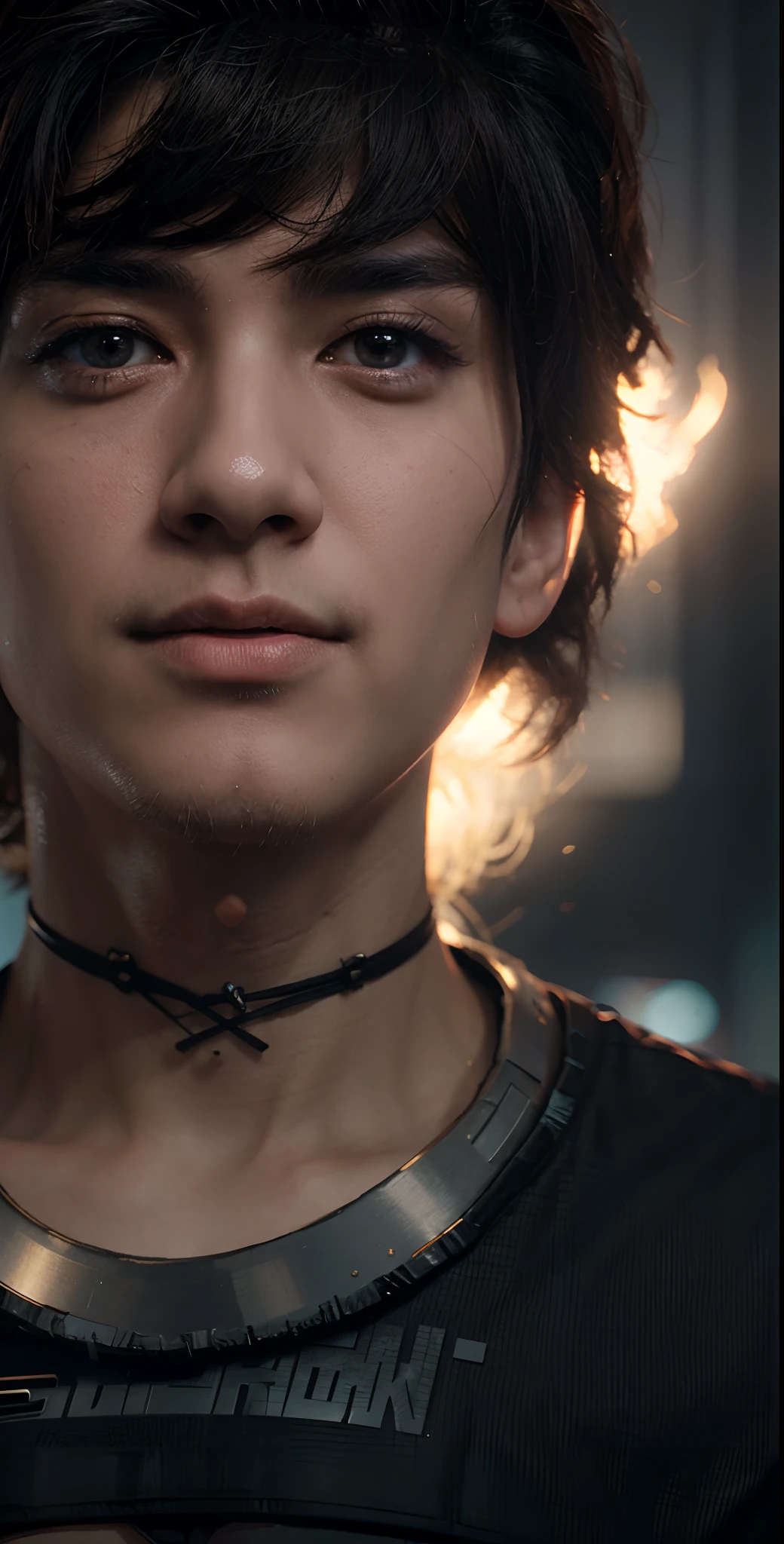 Cheng background cyberpunk handsome boy, ultra realistic face cute bay simple face 8k, ultra realistic face