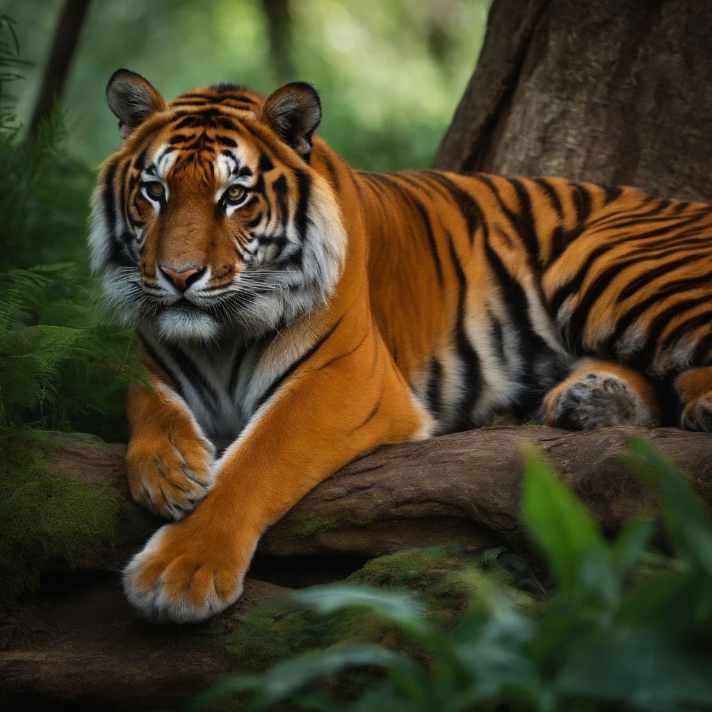 Two brothers forest adventure, tiger