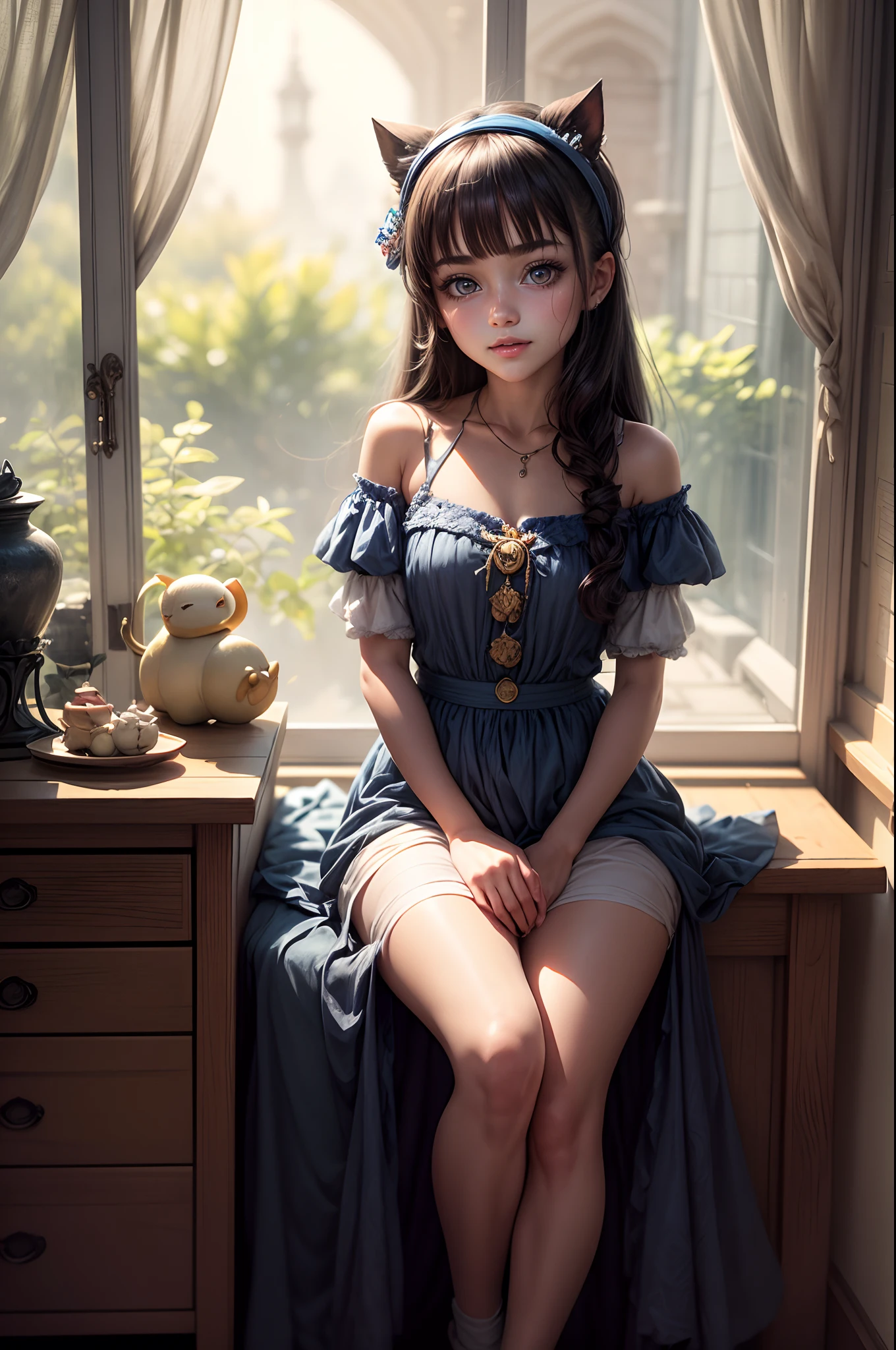 "Amidst the enchanting room filled with Pokémon, a 's eyes sparkle with delight. The soft, inviting atmosphere and carefully composed scene create a perfect blend of nostalgia and fantasy.