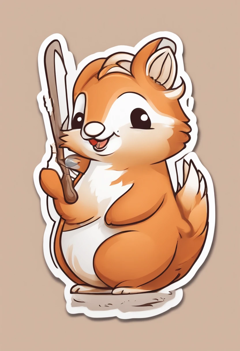 (Cartoon critters),adolable,(Sticker screen),white edges,Distribute to typesetting sets,(Sticker style),Flat style,Rich in color,(kotori),cute illustration,flatillustration,paper cut out,solid color backdrop