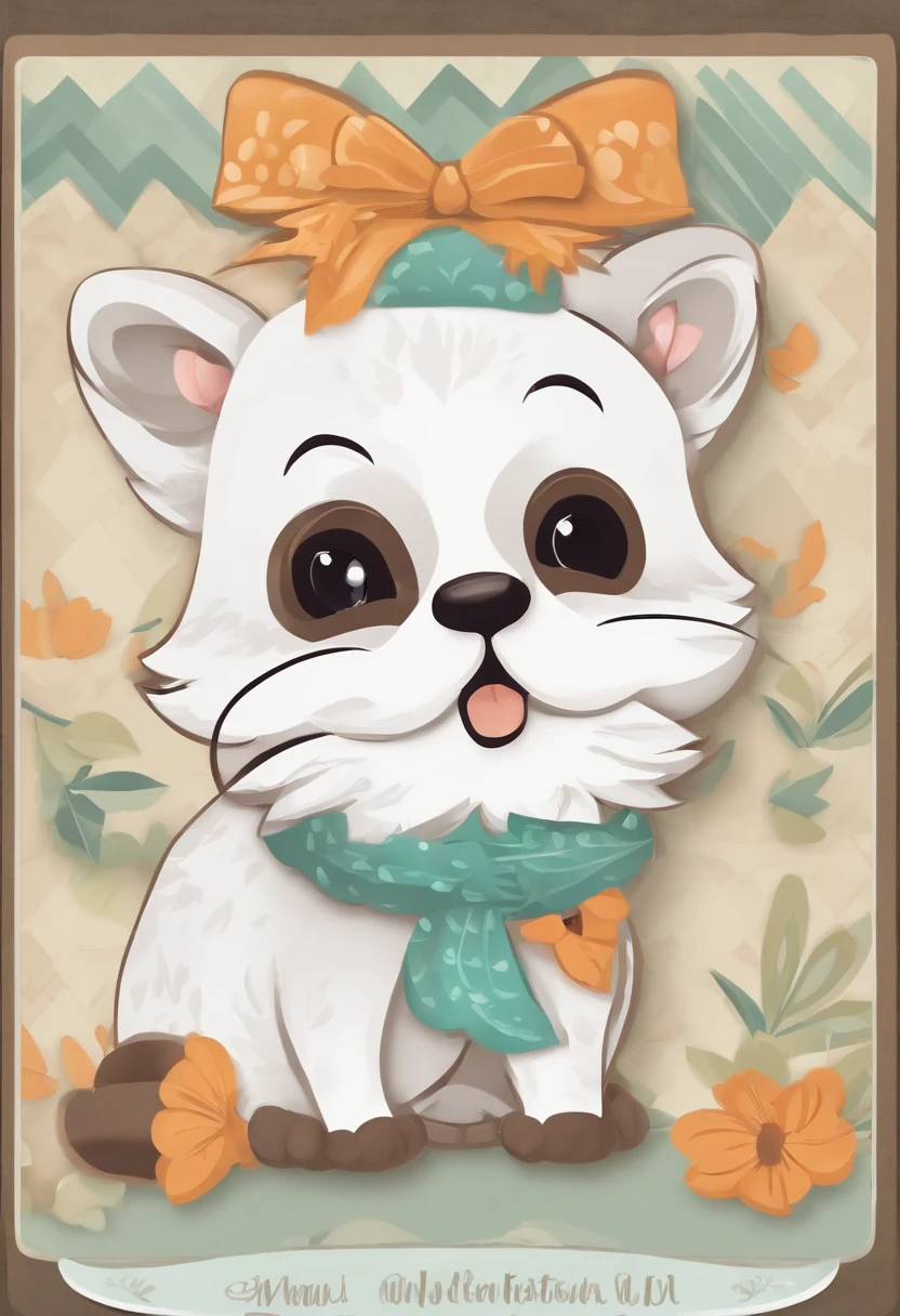 （Cartoon critters），adolable，（Sticker screen），white edges，Distribute to typesetting sets，（Sticker style），Flat style，Rich in color，（Small animals），cute illustration，flatillustration，paper cut out，solid color backdrop
