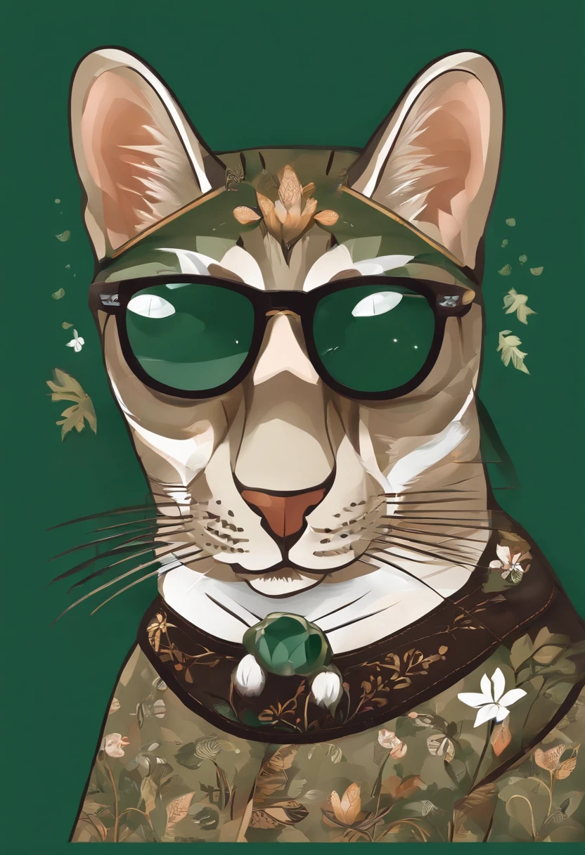 (Cartoon critters),adolable,(Sticker screen),Distributed typesetting,(Sticker style),Flat style,Rich in color,(Small animals)(With white edges),cute illustration,flatillustration,paper cut out,Dark green background,multi-detail,k hd