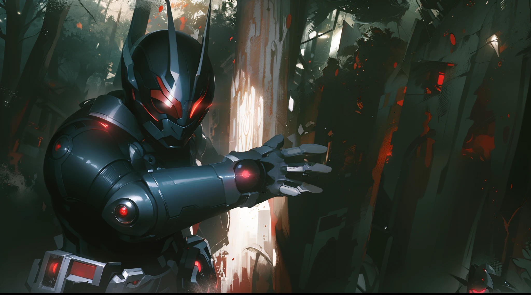 ((masterpiece: 1.3)), ((best quality: 1.3)), best art, detailed, high resolution, 4k, kamen rider, ((glowing red eyes:1.2)),

((white background:1.5))