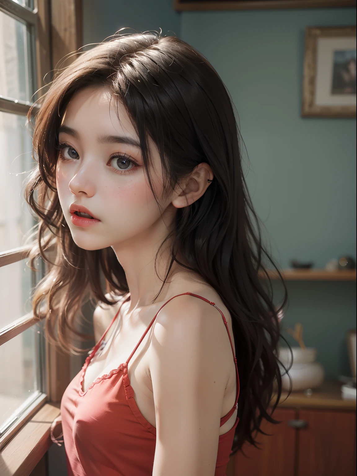 　4K,((Highest quality)), ((masterpiece)) , BREAK,((one girl)), (detailed),((in Office)), ((One girl)),((perfect anatomy)), ((nude)),((12 years old)),((flat chest:1.6)), (stare at viewer with stern eyes:1.5),((one girl)),(bitting own lip:1.1),(angry:0.9),nose blush,(shamefull:1.2),(bob cut hair),surprised, ((beautiful realistic face)),((A bow tie)),Beautiful Korean Women, Beautiful young Korean woman, Young and adorable Korean face, Gorgeous Young Korean Woman, Korean Girls, Girl cute beautiful face, Portraits of Korean female idols, Young and pretty Asian face, Cute natural anime face,Asian pretty face,((finely detailed face)),((glistening eyes)),((glistening eyes )),((large eyes)),(( pretty eyes)) ,(detailed),Perfect Face,((One girl)), ((clear eyes)),((show nipples)),((beautiful skin)), don't wear anything ,(((show nipples))),(upper body),(Brown eyes)