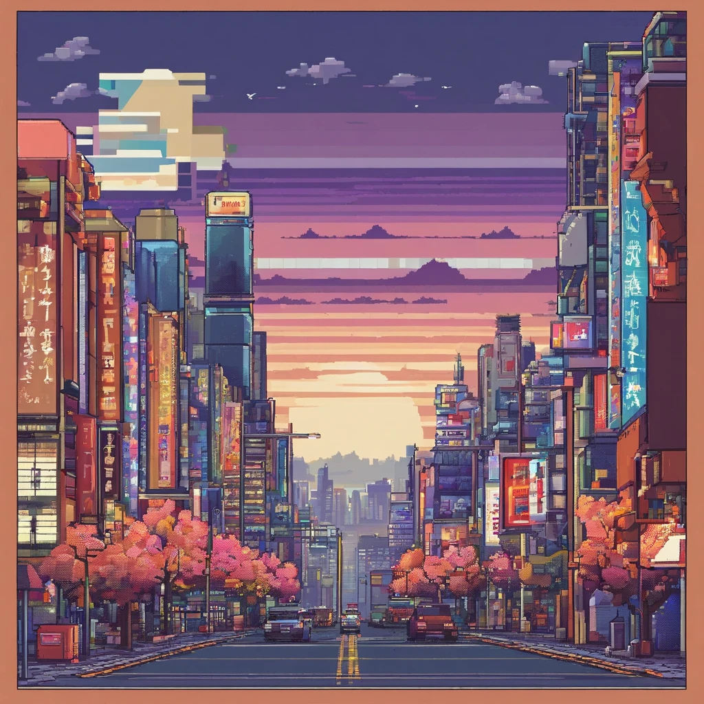modern day　jpn　A city scape