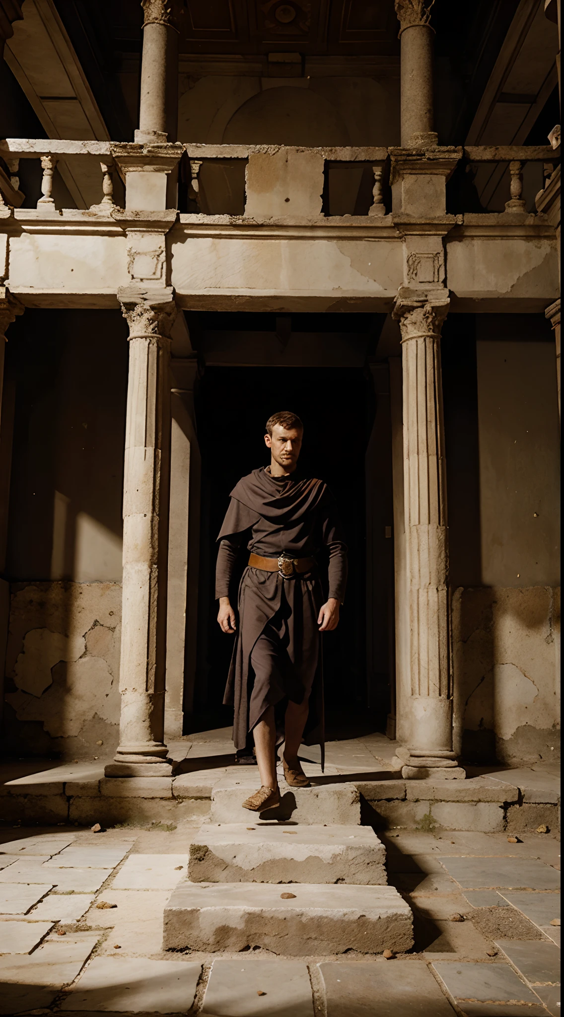 Emperor caligula in an ancient Roman court room majestic powerful