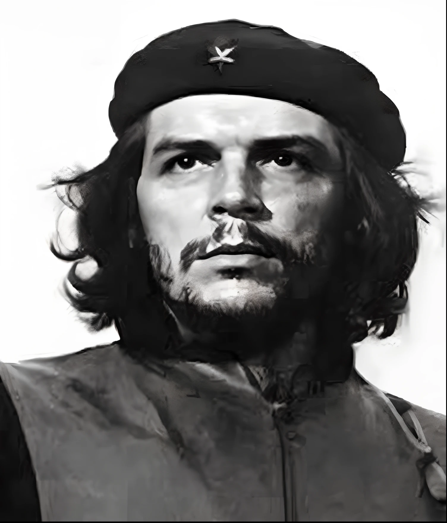 Un primer plano de un hombre con sombrero y chaleco, Che Guevara, Tom Brady como el Che Guevara, Wear a red scarf, lebron james as Che Guevara, Mayo 6 8, con una barbilla puntiaguda, ivan bolivian, Cuban Revolution, smug smirk, Jayson Tatum como Che Guevara, Quinta, Comunista