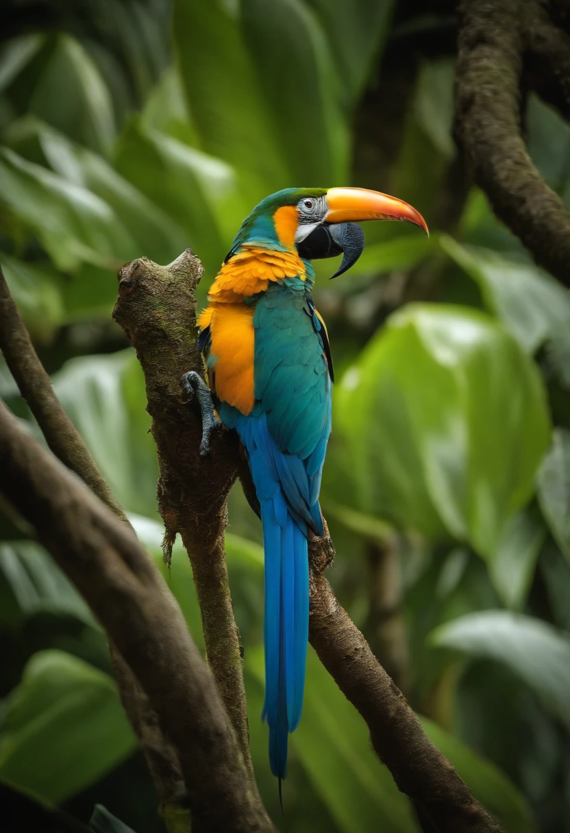 floresta amazonica, birds, rio, arvores, animais, cores brilhantes