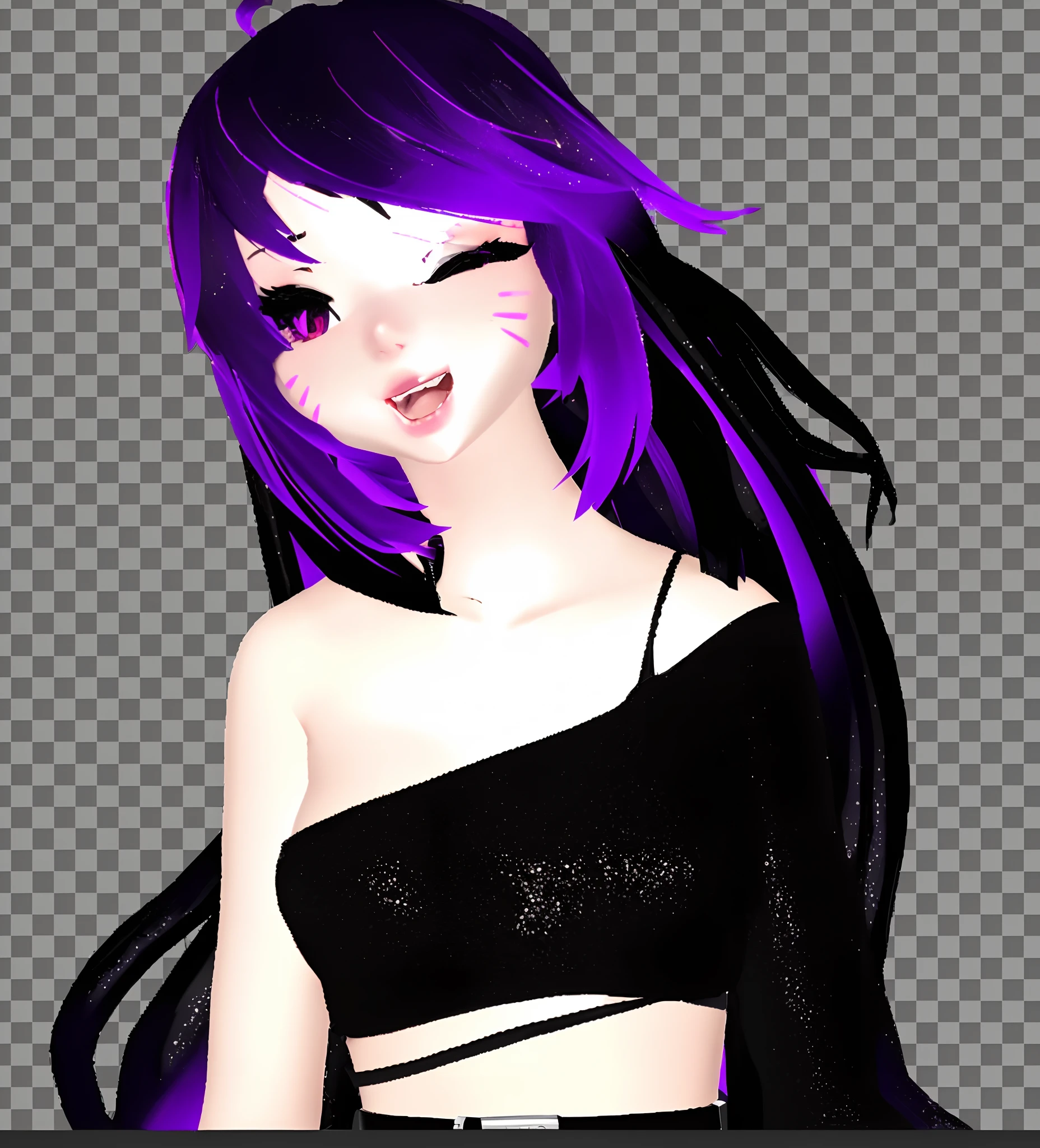 Cute, vr chat, profile picture, cute pose, cute smile, sexy, full body, neutral background, Halloween, Halloween colors, spooky season, spooky,