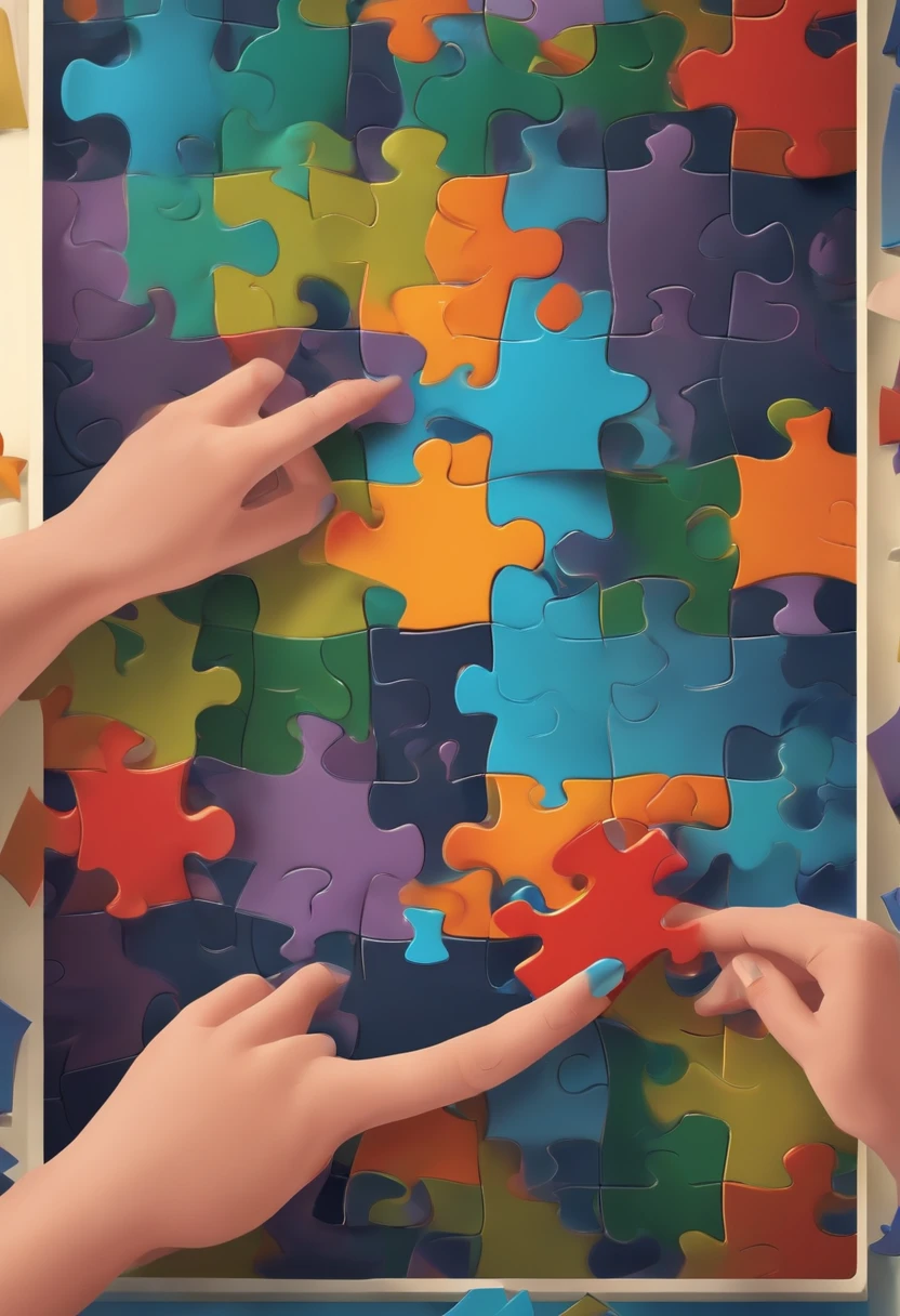 Hands holding a puzzle