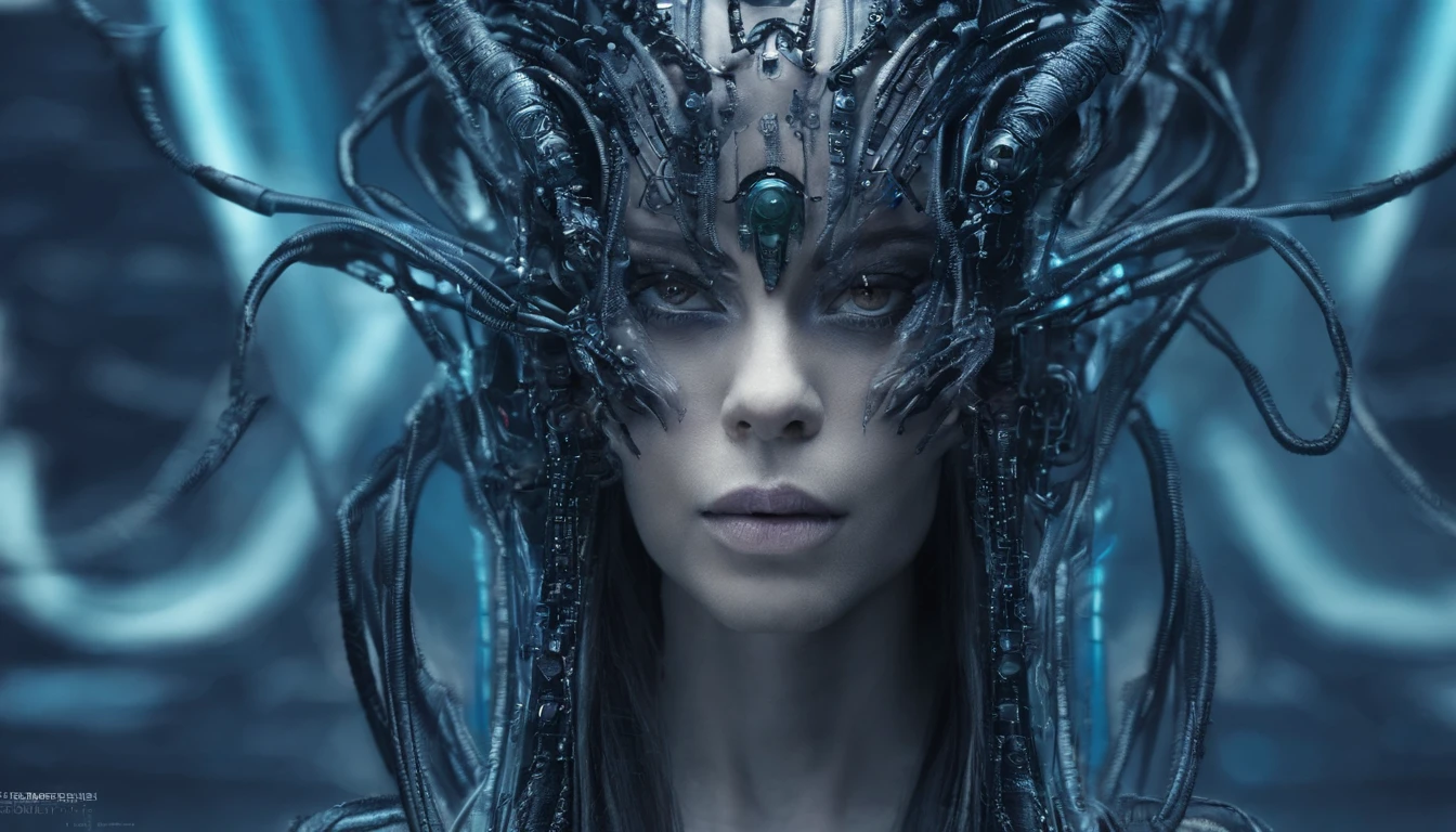 Mulher com cabelos longos e uma jaqueta azul posando para uma foto, com cabelos longos e olhos penetrantes, com seus longos cabelos pretos, large eyes and flowing long hair, com cabelos longos, jovem com cabelo longo, com longos cabelos escuros, em torno de 1 9 anos, mateus 9 5, cabelos longos e macios e macios, com longos cabelos pretos, imagem frontal