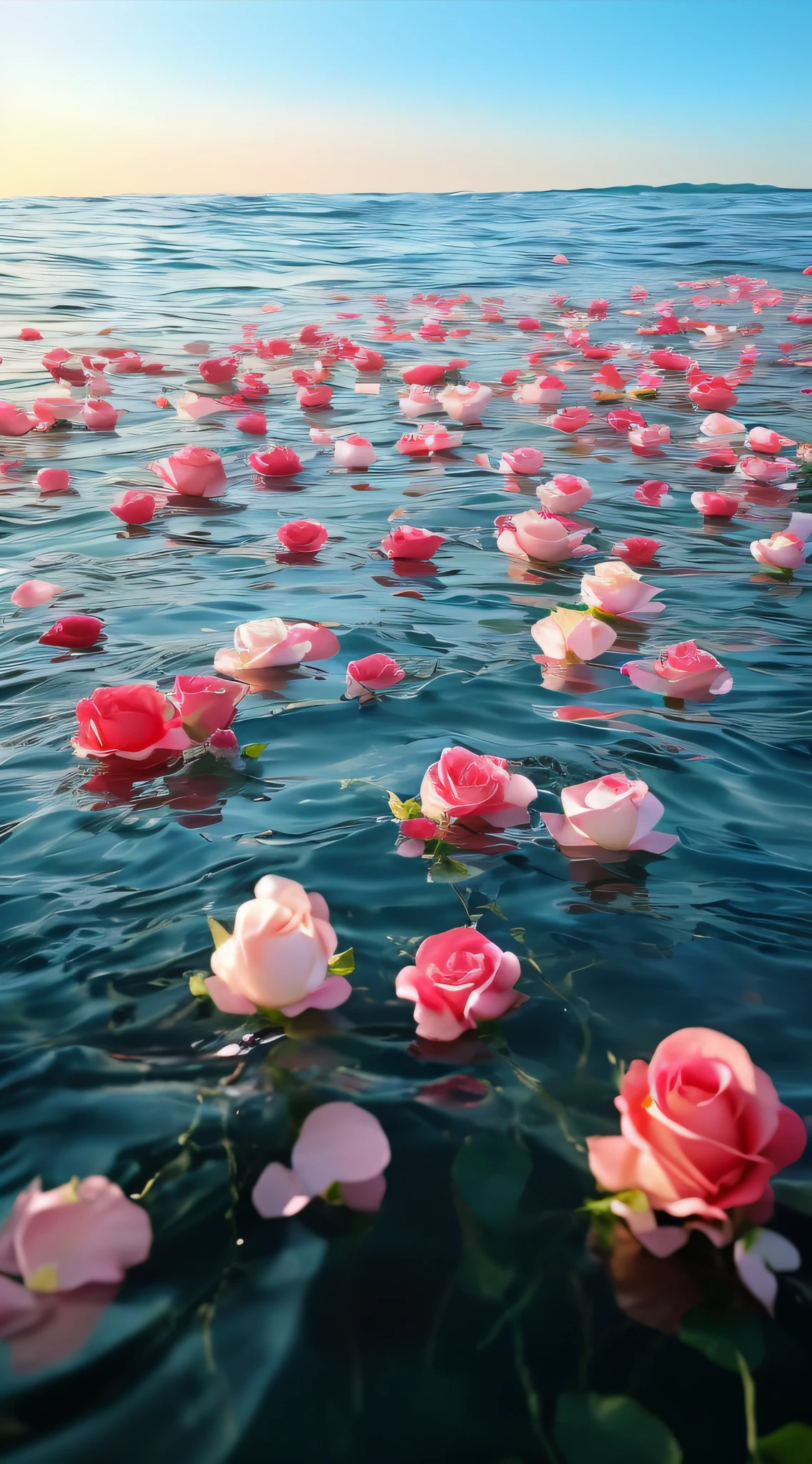 Roses floating in water with sky background, flowers sea everywhere, Beautiful nature, beautiful iphone wallpaper, Beautiful and aesthetic, very beautiful photograph of, rosses, Beautiful wallpaper, Really beautiful nature, rosette, flowers sea rainning everywhere, floating bouquets, Beautiful flowers, beautiful aesthetic, amazing wallpapers, Beautiful water, Wallpaper phone, Wallpaper phone, Beautiful composition