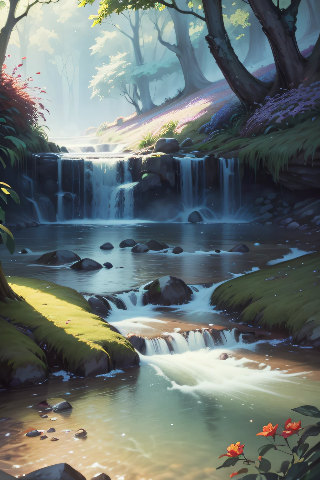 (best quality,4k,8k,highres,masterpiece:1.2),ultra-detailed,(realistic,photorealistic,photo-realistic:1.37),bright colors,beautiful garden,vibrant flowers,detailed petals,serene landscape,meandering river,winding road,professional,sharp focus,physically-based rendering,fine art,new perspective,immersive experience,playful atmosphere,harmonious composition,creative interpretation,elegant aesthetic,picturesque scenery,lush greenery,delicate brushwork,layered textures,vivid color palette,soft sunlight,subtle shadows,captivating beauty,peaceful ambiance,masterful craftsmanship,tranquil atmosphere,calming presence,refreshing vibes,serenity in nature,breathtaking view,ethereal charm,dynamic elements,invigorating energy,natural splendor,wondrous sight,soothing tranquility,alluring details,enchanting allure,whimsical touches,dreamlike qualities,aesthetic harmony.