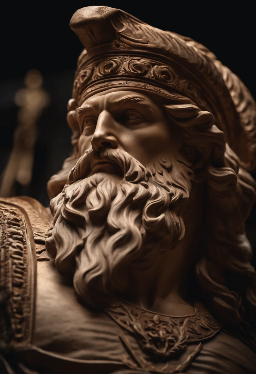 Stock Gricki Stoic
which is the Greek historical status with
Hercules profile muscles
Cinematic 8k and dark background