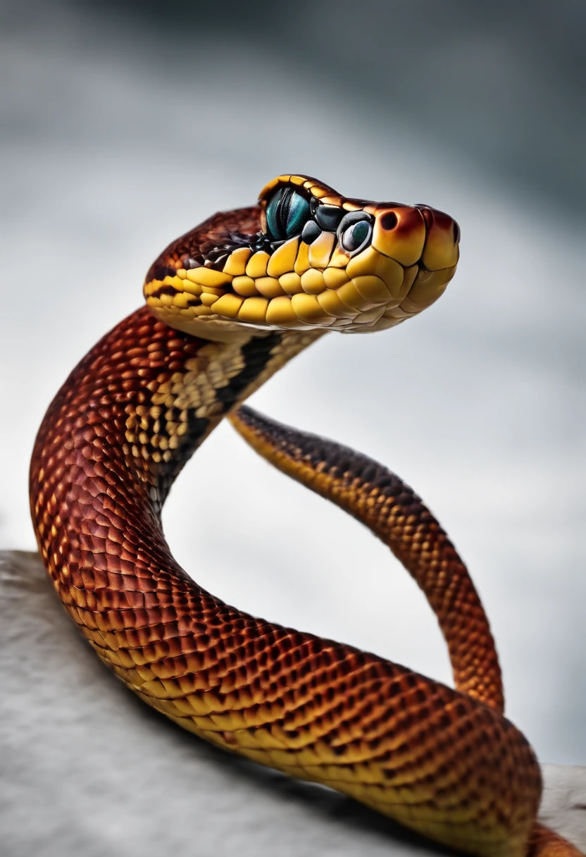 cobra naja pronta para atacar estilo adesivo