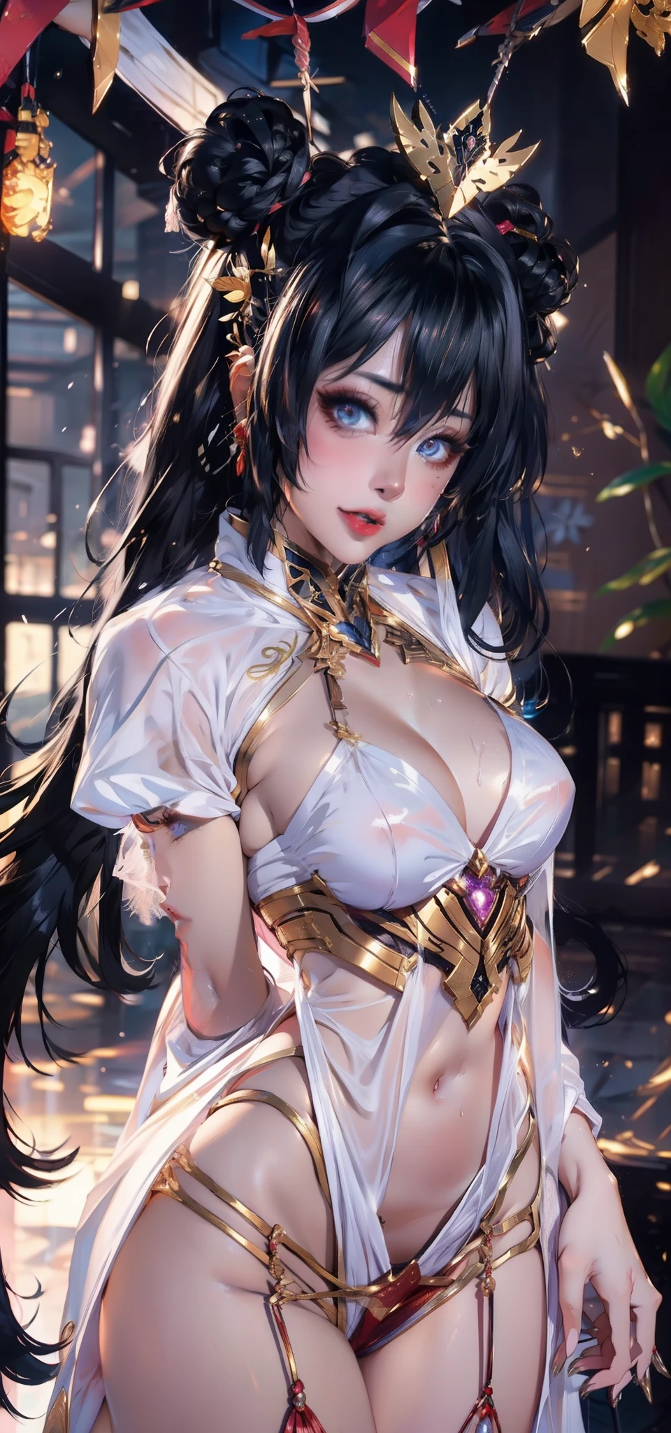 9 Women,36 years old,multiple persons,熟妇,mature,Bigchest,Big breasts Thin waist,long leges,Raised sexy,Pornographic exposure, 独奏,Nine women,Beauty contests,standing on your feet(Background with:bamboo forrest,at winter season,Snow on the ground) She has short black hair,dynamicposes,Sweat profusely,drenched all over the body,seen from the front, hair straight, mostly cloudy sky,(((tmasterpiece),(Very detailed CG unity 8K wallpaper),best qualtiy,cinmatic lighting,detailed back ground,beatiful detailed eyes,Bright pupils,(Very fine and beautiful),(Beautiful and detailed eye description),Black eyes,Redlip,ultra - detailed,tmasterpiece,)),facing at camera,(The upper part of the body),A high resolution,ultra - detailed),revealing breasts,Bare genitalia, Bulge,legs are open,sexyposture,Camel toes,Flushed complexion,Open-mouthed,frontage,holy paladin,double bun hair,Lotus hair ornaments(Wearing:White transparent Hanfu,Gold wire embroidery,Iron Man uniform)