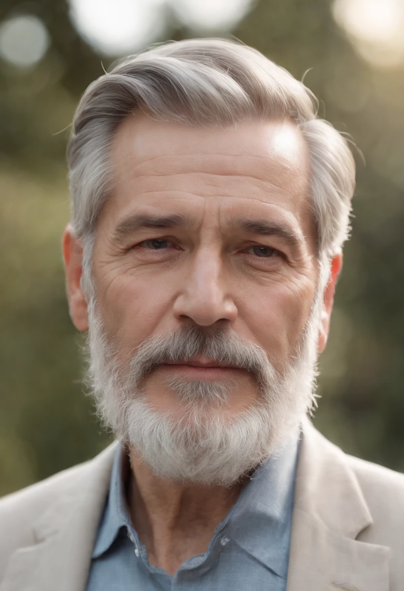 ((1man, gray hair, ((realistic)), ((photorealistic)),((high-res, masterpiece, best quality, cinema lighting)), masterpiece, best quality:1.2), upper body, solo, (masterpiece:1.4),(best quality:1.4),(absurdres:1.4),((masterpiece:1.2, best quality:1.2, best details:1.2, 4k)), a portrait of Dr. Light, older man, big bushy beard,