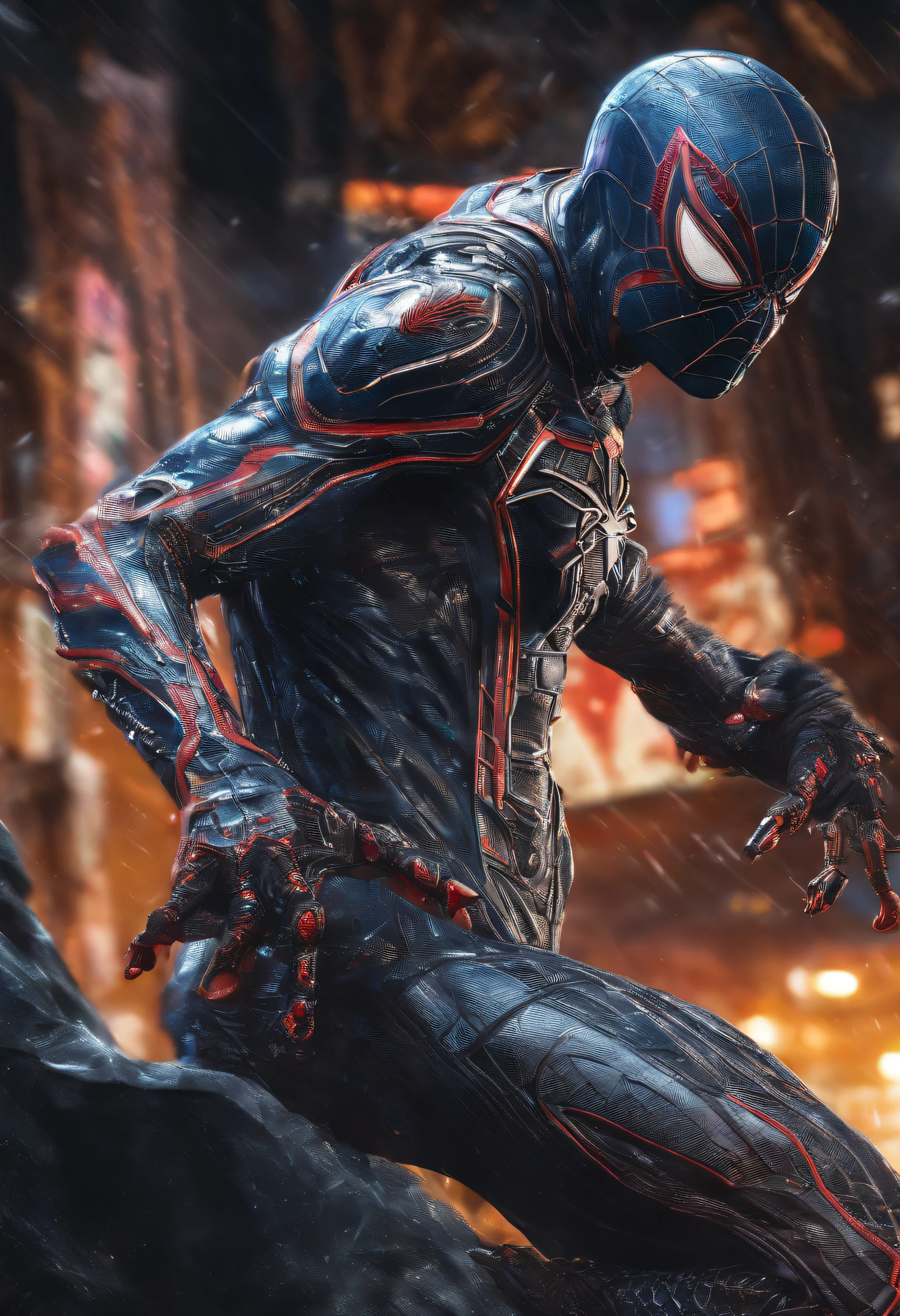 (Spider-Man:1.1), Aerian, Garras afiladas, colmillos, colas afiladas, monstruos, criaturas negras, Dark Hero, Comedores de hombres, sangrientos, Piles of corpses,
BREAK (masterpiece:1.2), best quality, high resolution, unity 8k wallpaper, extremely detailed face, perfect lighting, extremely detailed CG,