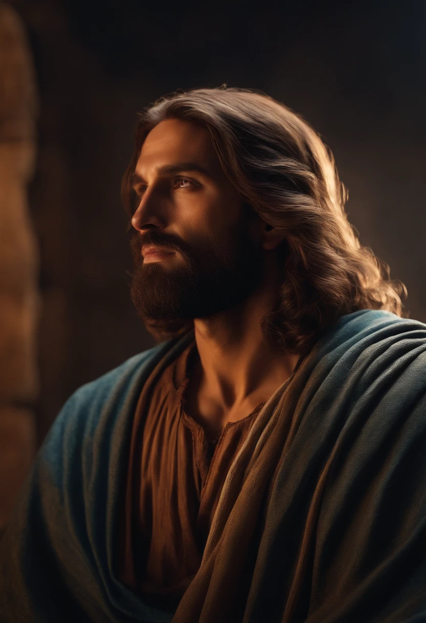 Generate a Profile photo of Jesus, cinematic, 8k, ultra-realistic, hyper-detailed
