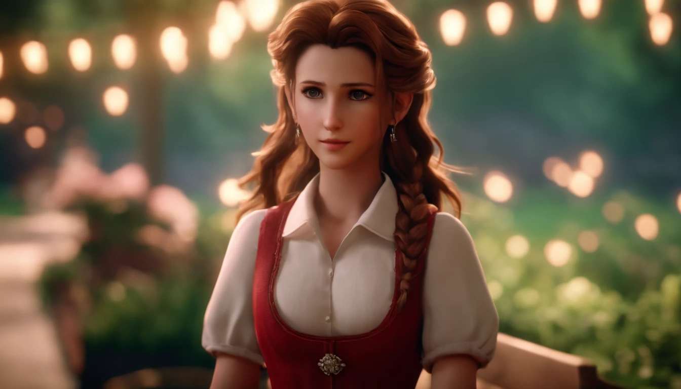 Aerith Gainsborough in a cute Final Fantasy 7 game