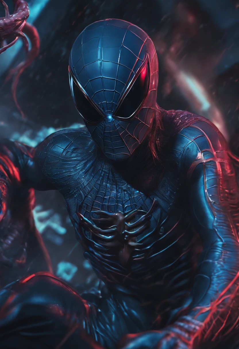 Spider-Man, Aerian, tentaculo,
BREAK (masterpiece:1.2), best quality, high resolution, unity 8k wallpaper, extremely detailed face, perfect lighting, extremely detailed CG,