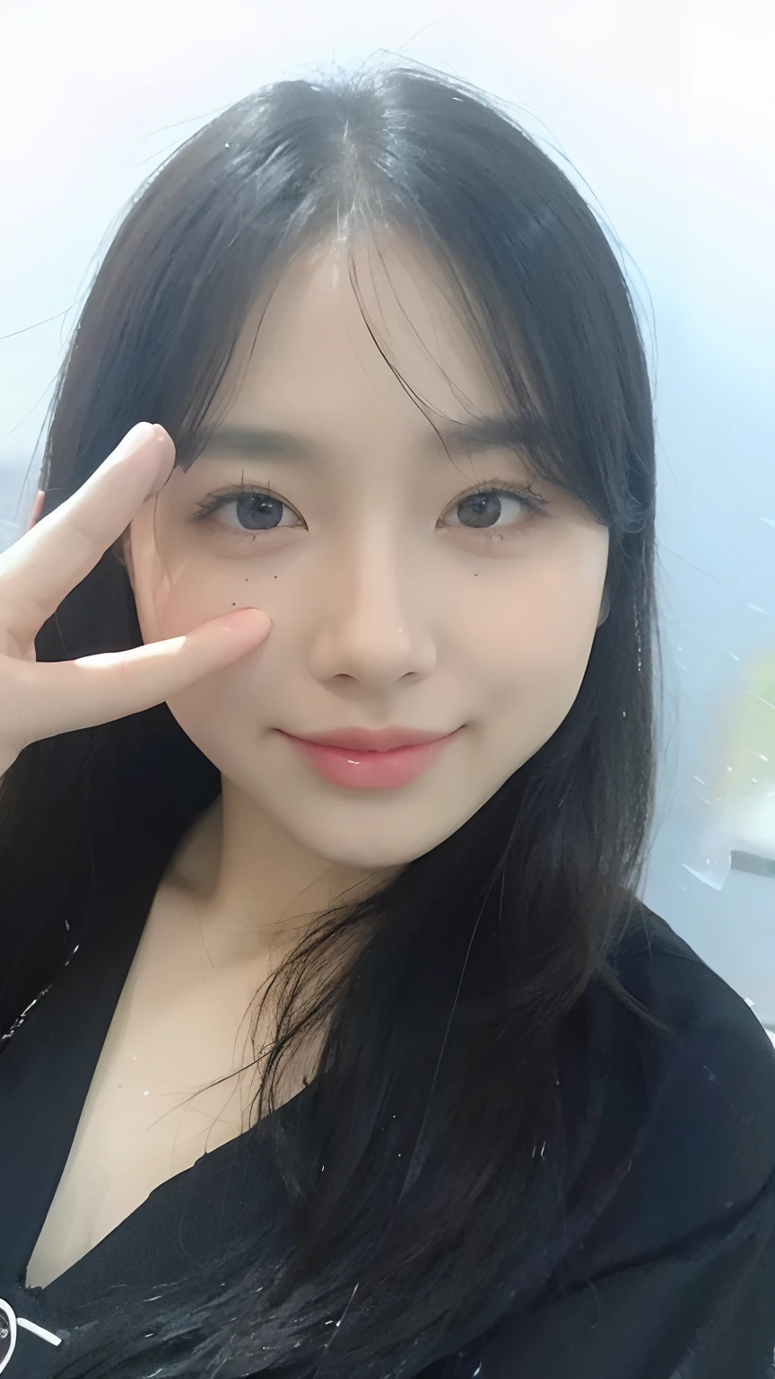 Close up of a woman with long hair and sweater, jaeyeon nam, Korean girl, Choi Hyun-hwa, young lovely Korean faces, wan adorable korean face, lee ji eun, Lee Ji-eun, park jimin, Kwak Ji-young, xintong chen, wenfei ye, young cute wan asian face, jiyun chae
