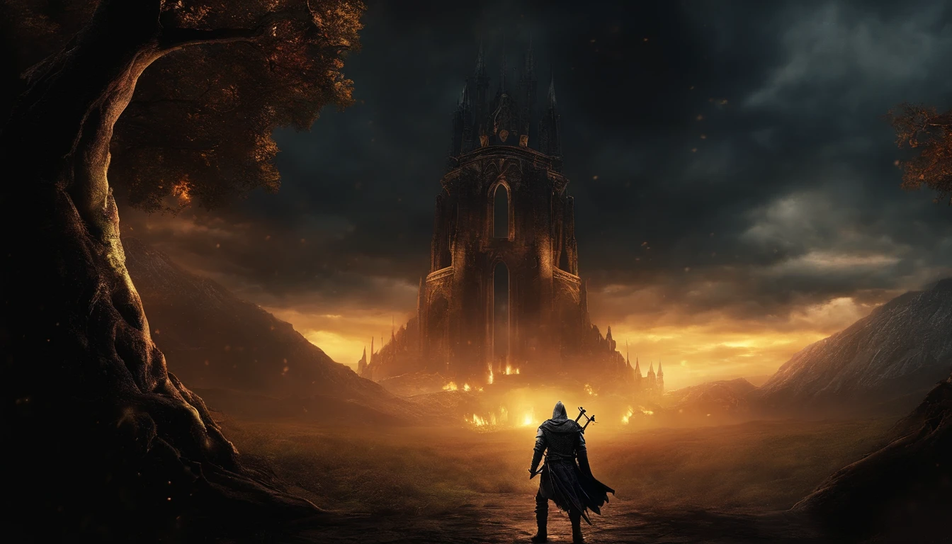 fondo de pantalla de tematica de dark souls vs elden ring full hd